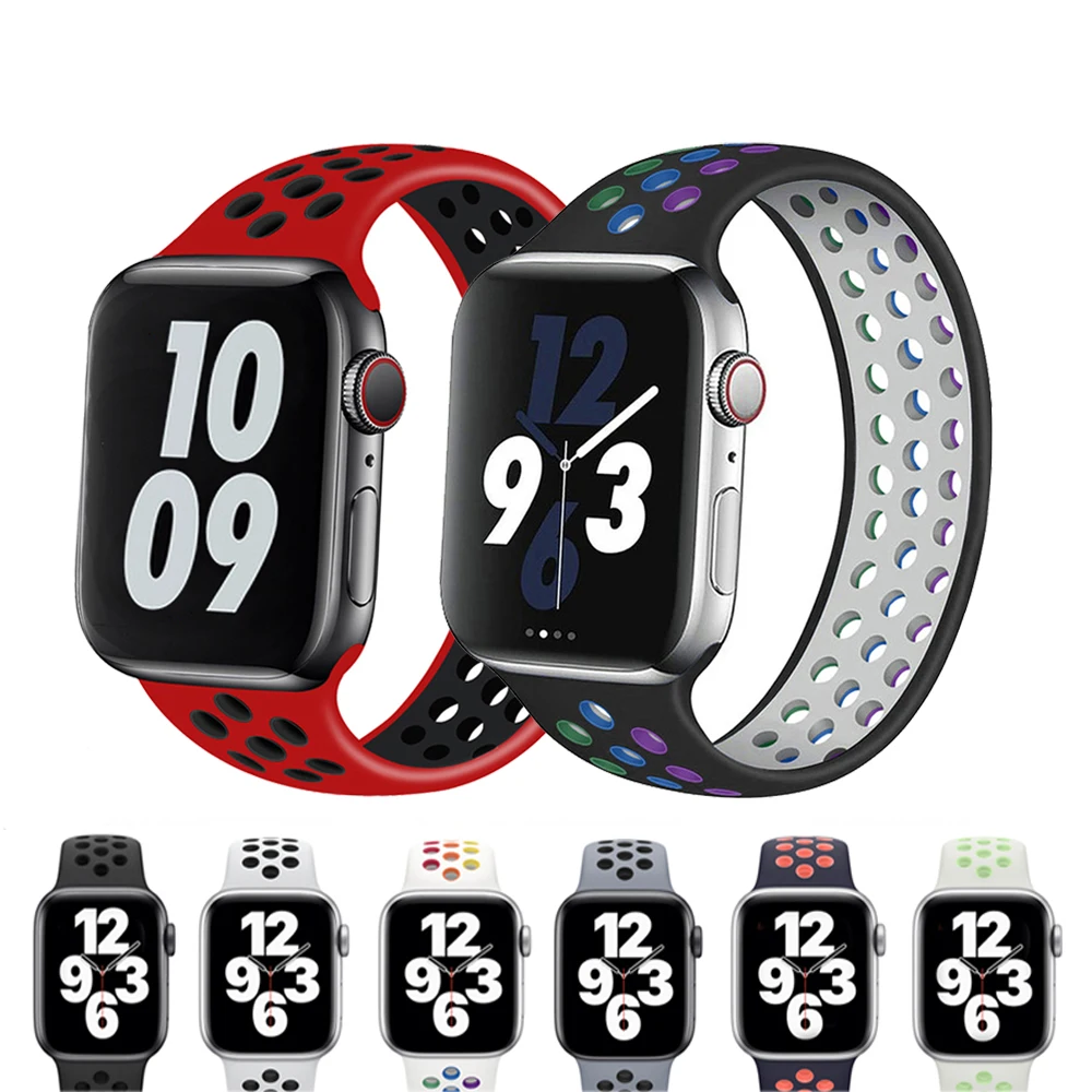 Solo Loop strap For Apple Watch Band 45mm/41mm 44mm 40mm Breathable silicone Elastic Belt bracelet band iWatch Series 3 5 SE 6 7
Solo Loop strap For Apple Watch Band 45mm/41mm 44mm 40mm Breathable silicone Elastic Belt bracelet band iWatch Series 3 5 SE 6 7