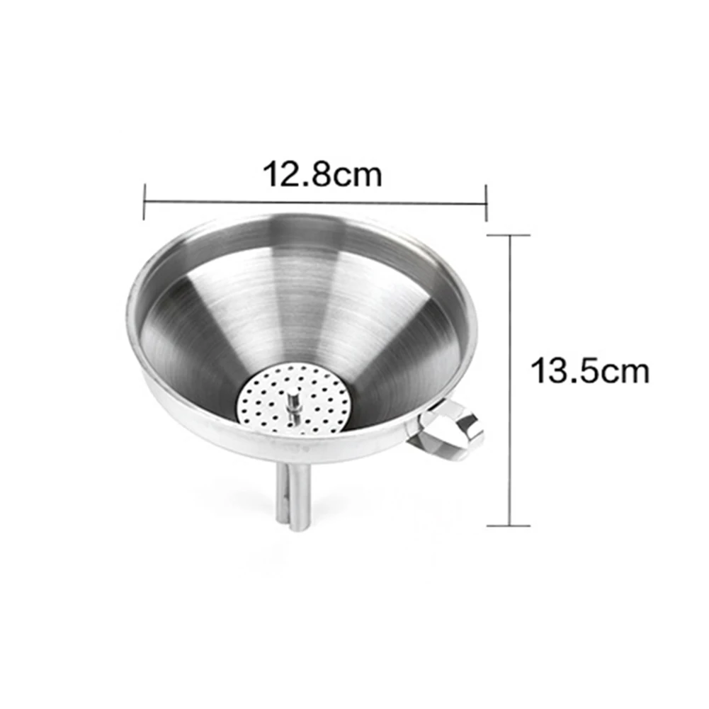 Stainless steel wide-mouth greenhouse funnel Multi-function stainless steel funnel filter is removable and easy to clean kitchen
Stainless steel wide-mouth greenhouse funnel Multi-function stainless steel funnel filter is removable and easy to clean kitchen