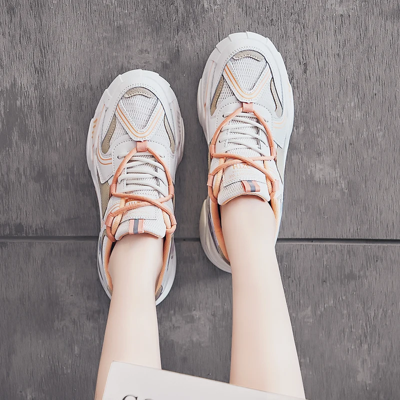 Breathable Women Chunky Sneakers Lace up Casual Running Shoes Fashion Vulcanized shoes Comfortable Shoes Zapatillas Mujer
Breathable Women Chunky Sneakers Lace up Casual Running Shoes Fashion Vulcanized shoes Comfortable Shoes Zapatillas Mujer