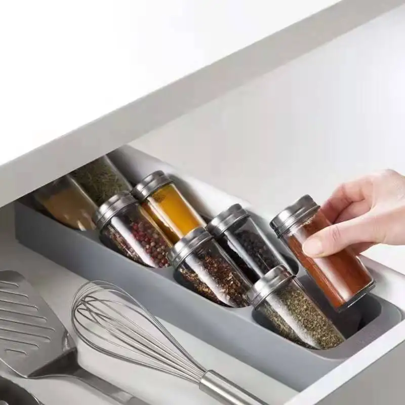 8 Grid Drawer Condiment Seasoning Bottle Storage Holder Kitchen Crucible Storage Organizer Condiment Tank for Spice Jar
8 Grid Drawer Condiment Seasoning Bottle Storage Holder Kitchen Crucible Storage Organizer Condiment Tank for Spice Jar