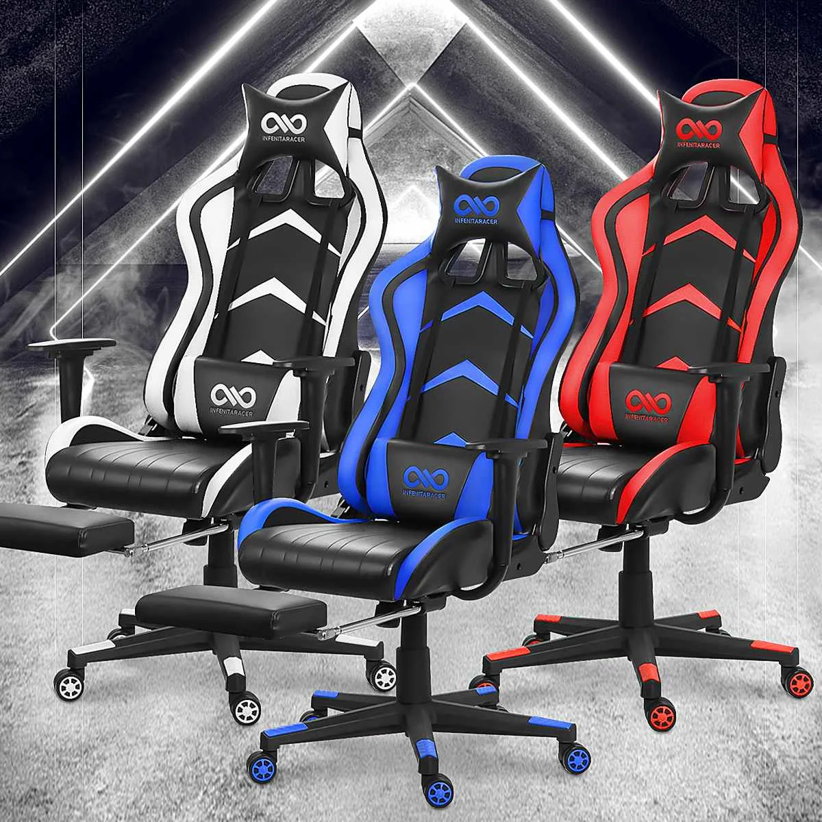 Office Chair Leather Recliner WCG Racing Gamer Chair Internet Computer Gaming Chair Adjustable Lifting Swivel Chair Armchair
Office Chair Leather Recliner WCG Racing Gamer Chair Internet Computer Gaming Chair Adjustable Lifting Swivel Chair Armchair