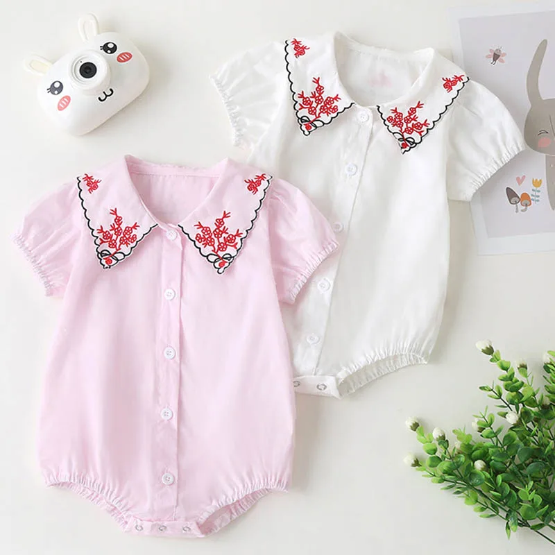 Infant Baby Girls Jumpsuit 0-2Yrs Summer Baby Girls Clothes Toddler Baby Girl Romper Cotton Short Sleeve Embroidery
Infant Baby Girls Jumpsuit 0-2Yrs Summer Baby Girls Clothes Toddler Baby Girl Romper Cotton Short Sleeve Embroidery