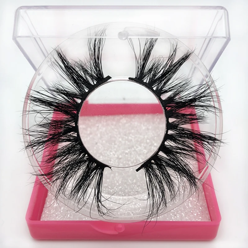 

Buzzme Dramatic Volume 25mm Long 3D False Mink Lashes Square Box Cruelty Free Eyelashes Crisscross Thick Makeup Lashes