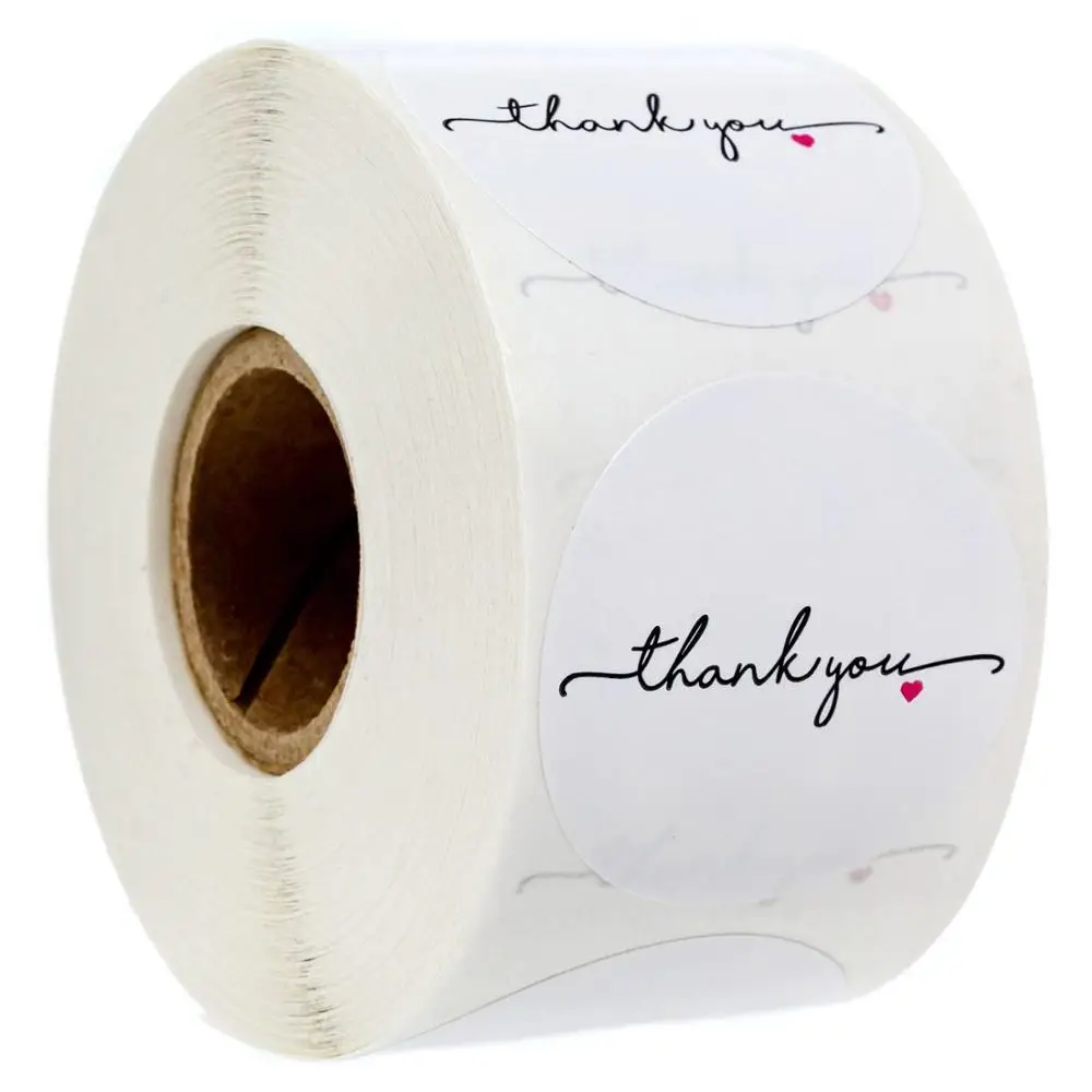 500pcs 1.5 inch Thank You Stickers Round Scrapbooking Sealing Labels With Small Heart for Gift Packaging Decor Cute Sticker
500pcs 1.5 inch Thank You Stickers Round Scrapbooking Sealing Labels With Small Heart for Gift Packaging Decor Cute Sticker