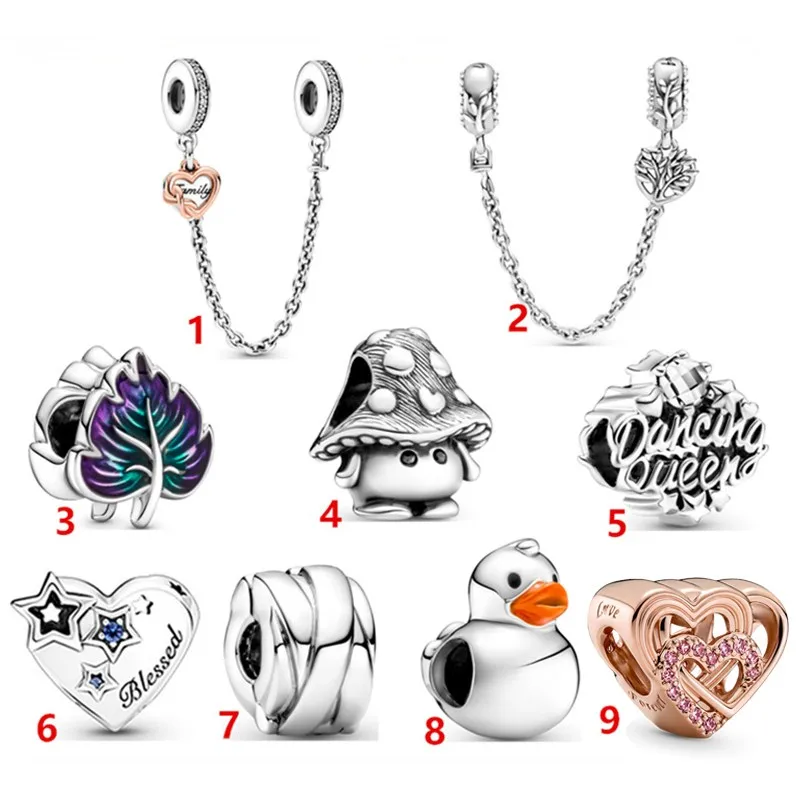 100% 925 Silver New Maple Leaf Safety Chain Heart Beads Are Suitable For The Original Pandora Bracelet Women's Diy Charm Jewelry
100% 925 Silver New Maple Leaf Safety Chain Heart Beads Are Suitable For The Original Pandora Bracelet Women's Diy Charm Jewelry
