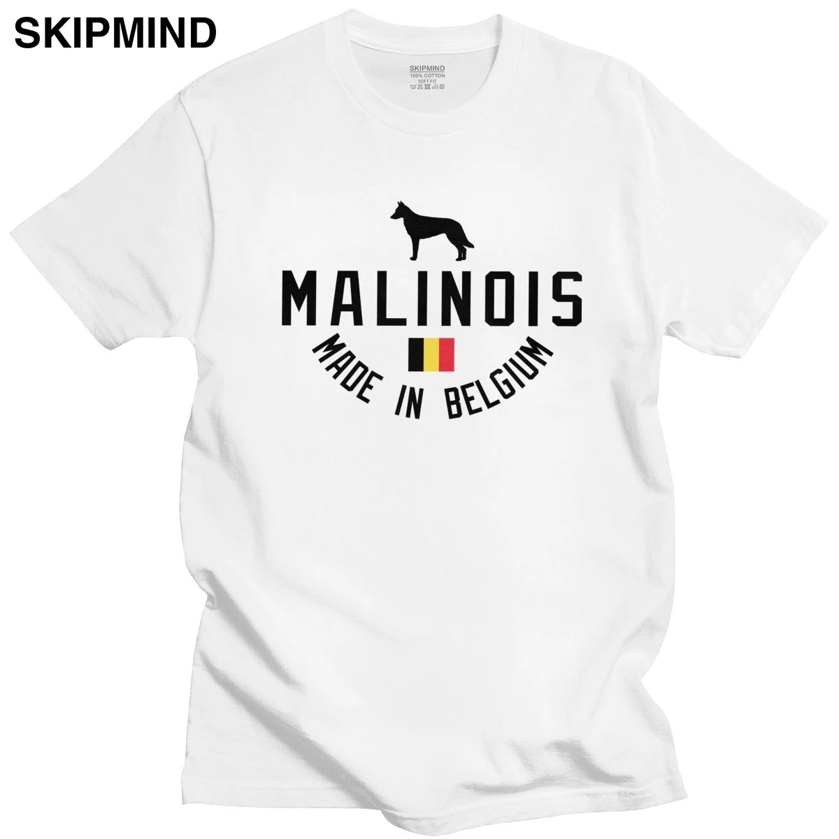 Крутая Мужская футболка с коротким рукавом и надписью Belgian Shepherd Malinois подарок