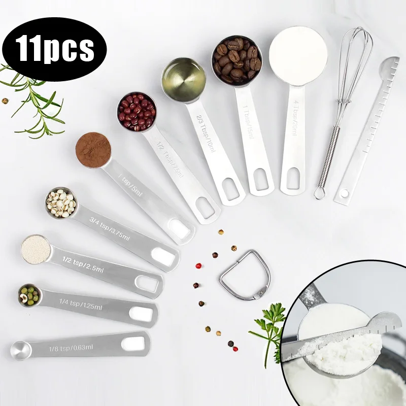 11pcs Measuring Spoons Set Stainless Steel Measuring Cups Kitchen Measuring Tools for Cooking Baking Tools Kitchen Accessories
11pcs Measuring Spoons Set Stainless Steel Measuring Cups Kitchen Measuring Tools for Cooking Baking Tools Kitchen Accessories