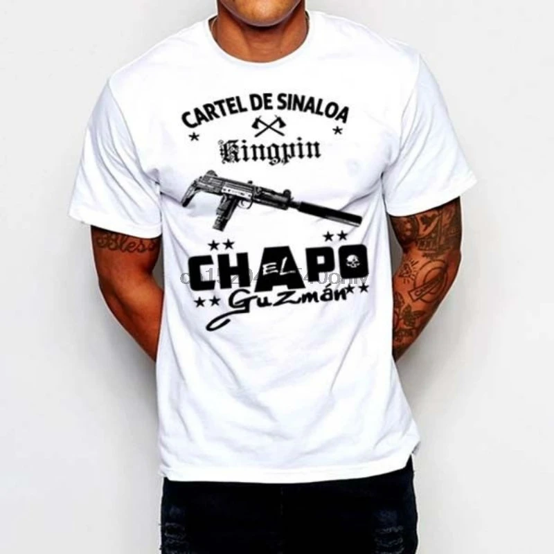 Cool El Chapo Guzman Print T Shirt Short Sleeve O-neck Cotton Tee