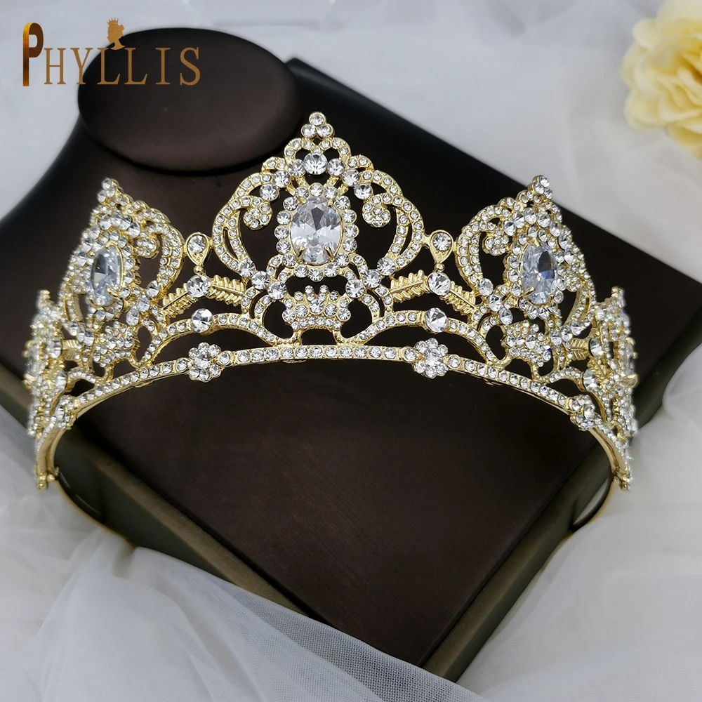 

A152 New Bling Wedding Crown Diadem Bridal Tiara With Zirconia Vintage Women Party Hair Jewelry Corona Princesa Pageant Things