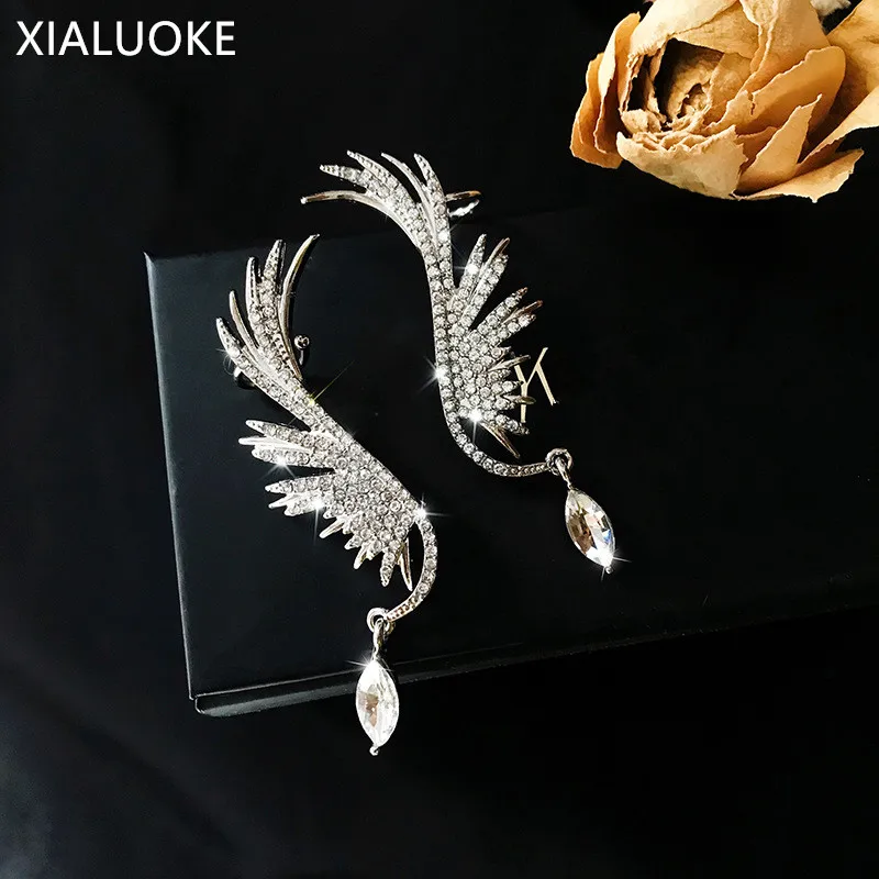 XIALUOKE New Angel Wings Rhinestone Water Drop Hanging Dangle Earrings Fashion Elegant Crystal Ear Clip Earrings Wedding Jewelry
XIALUOKE New Angel Wings Rhinestone Water Drop Hanging Dangle Earrings Fashion Elegant Crystal Ear Clip Earrings Wedding Jewelry