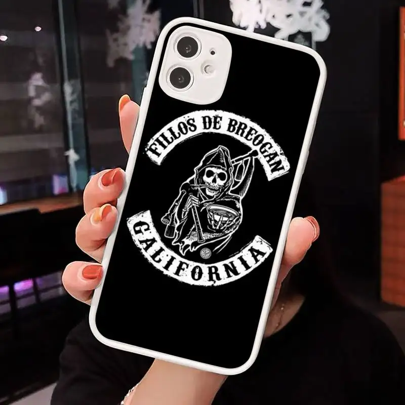American TV Sons of Anarchy Phone Case Matte Transparent for iPhone 7 8 11 12 s mini pro X XS XR MAX Plus cover funda
American TV Sons of Anarchy Phone Case Matte Transparent for iPhone 7 8 11 12 s mini pro X XS XR MAX Plus cover funda