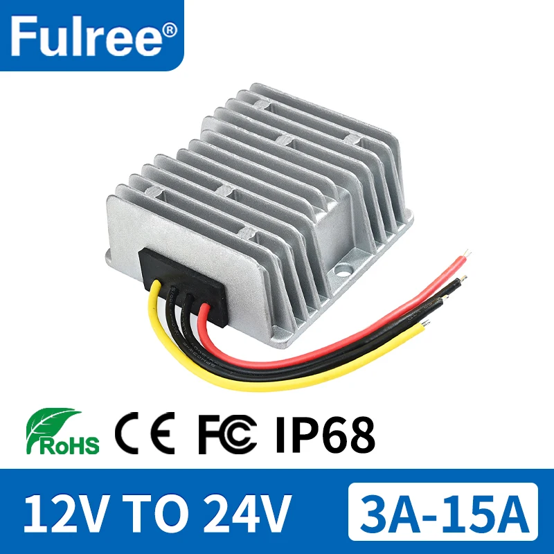 Fulree® DC 12V to DC 24V 3A 5A 8A 10A 12A 15A Step Up Boost Power Converter 12 Volt to 24 Volt Voltage Regulator 12Vdc to 24Vdc
Fulree® DC 12V to DC 24V 3A 5A 8A 10A 12A 15A Step Up Boost Power Converter 12 Volt to 24 Volt Voltage Regulator 12Vdc to 24Vdc