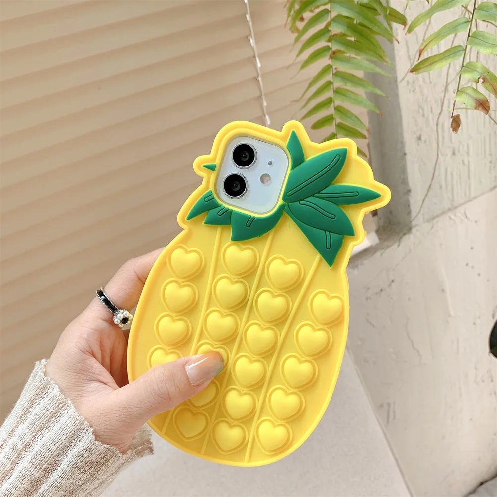 Pop Fidget Toy Phone Case for Iphone 12 Pro MAX Coque 11 X XS XR SE 6 7 8 Cute 3D Love Heart Pineapple Cover Reliver Stress Case
Pop Fidget Toy Phone Case for Iphone 12 Pro MAX Coque 11 X XS XR SE 6 7 8 Cute 3D Love Heart Pineapple Cover Reliver Stress Case