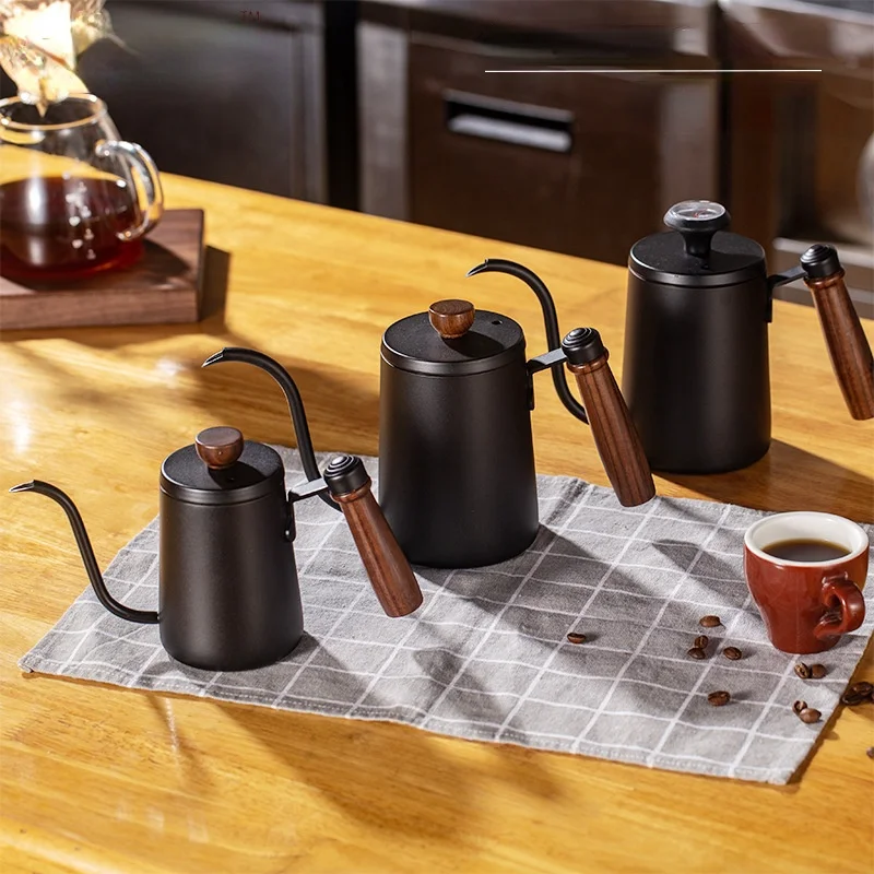 350/600ml Stainless Steel Coffee Maker Wooden Handle Drip Coffee Pot with Thermometer Household Tea Pots Kitchen Tools
350/600ml Stainless Steel Coffee Maker Wooden Handle Drip Coffee Pot with Thermometer Household Tea Pots Kitchen Tools