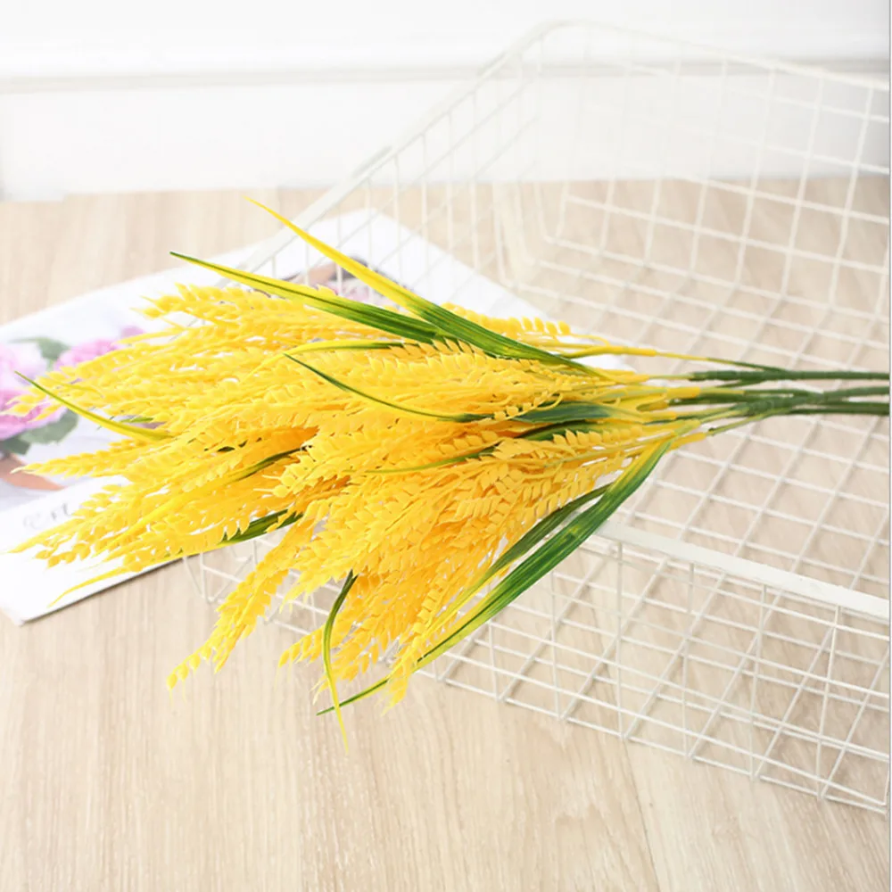 64cm Long Pole 5 Fork Artificial Wheat Ear Flower Rice Fake Plant Home Hotel Restaurant Party Garden Wedding Decoration Cheap
64cm Long Pole 5 Fork Artificial Wheat Ear Flower Rice Fake Plant Home Hotel Restaurant Party Garden Wedding Decoration Cheap