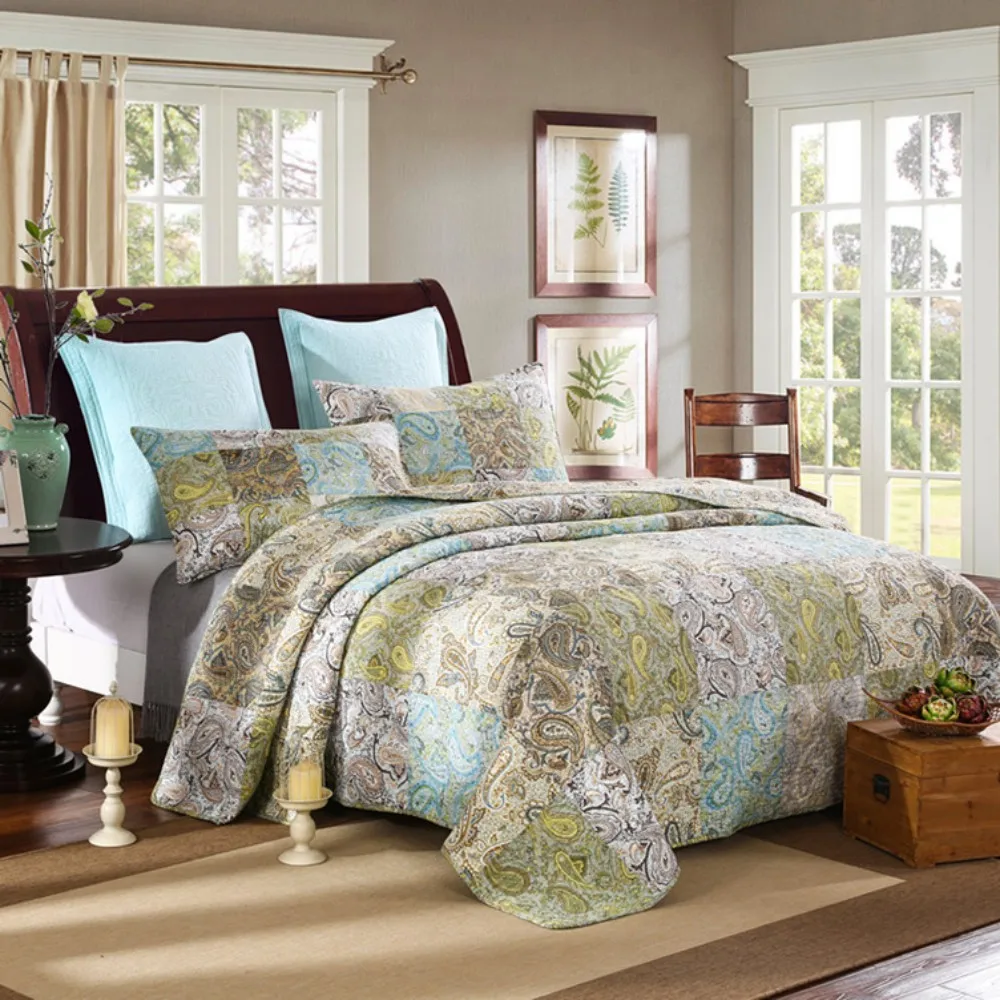 The New Bohemia Style Handmade Patchwork Quilt Set 3PCS Washable Bedspread Aircondition Quilts Thick Bed Cover Pillowcase
The New Bohemia Style Handmade Patchwork Quilt Set 3PCS Washable Bedspread Aircondition Quilts Thick Bed Cover Pillowcase