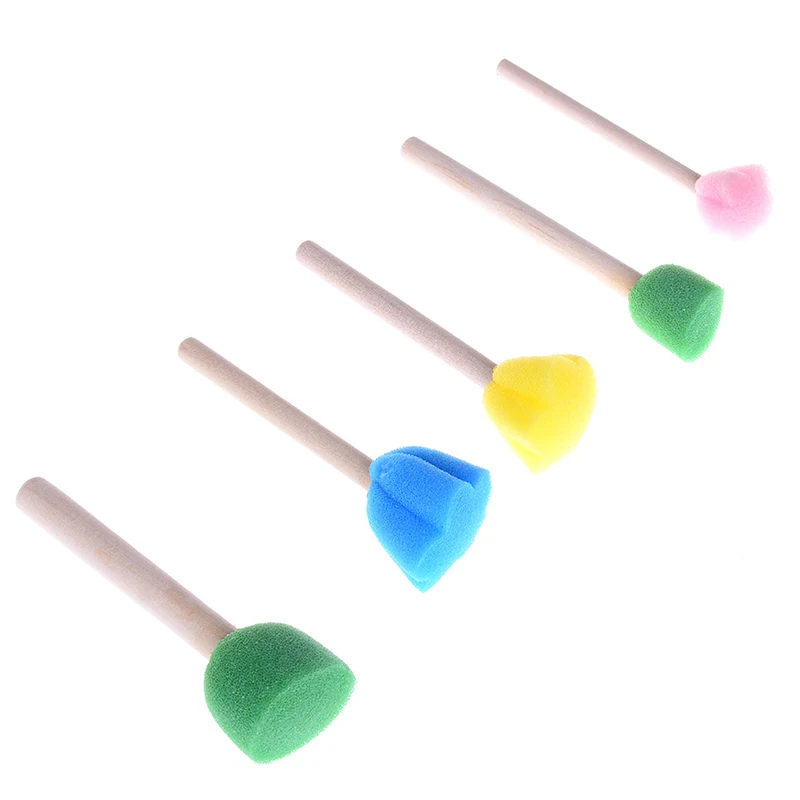 5Pcs Wooden Handle Sponge Paint Brush Kids Children Flower Graffiti Art Drawing Painting Toys Tool School Stationery Supplies
5Pcs Wooden Handle Sponge Paint Brush Kids Children Flower Graffiti Art Drawing Painting Toys Tool School Stationery Supplies