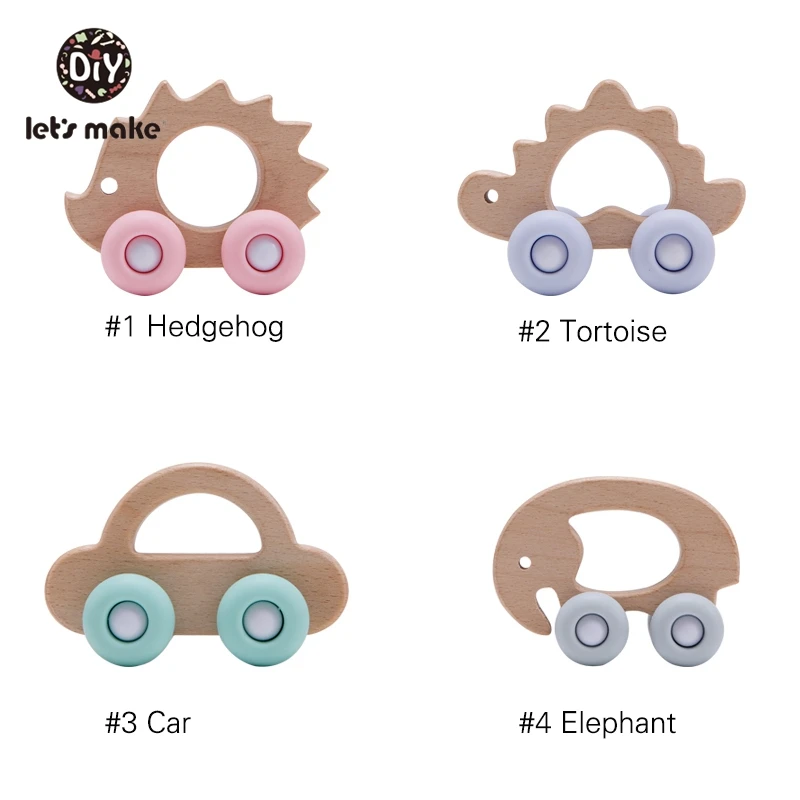 

Wooden Baby Toys 0 12 Month 1PC Toys For Babies Beech Car Hedgehog Elephant Educational Infants Developmental Newborn