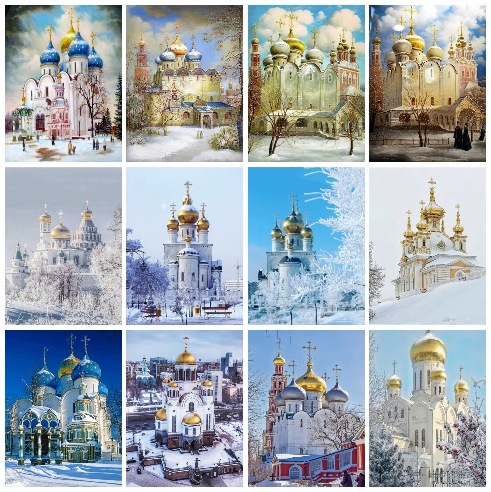 Full Drill Diamond Embroidery Russia Building Church Craft Kit 5D Diamond Mosaic Winter Landscape Needlework Home Decor
Full Drill Diamond Embroidery Russia Building Church Craft Kit 5D Diamond Mosaic Winter Landscape Needlework Home Decor