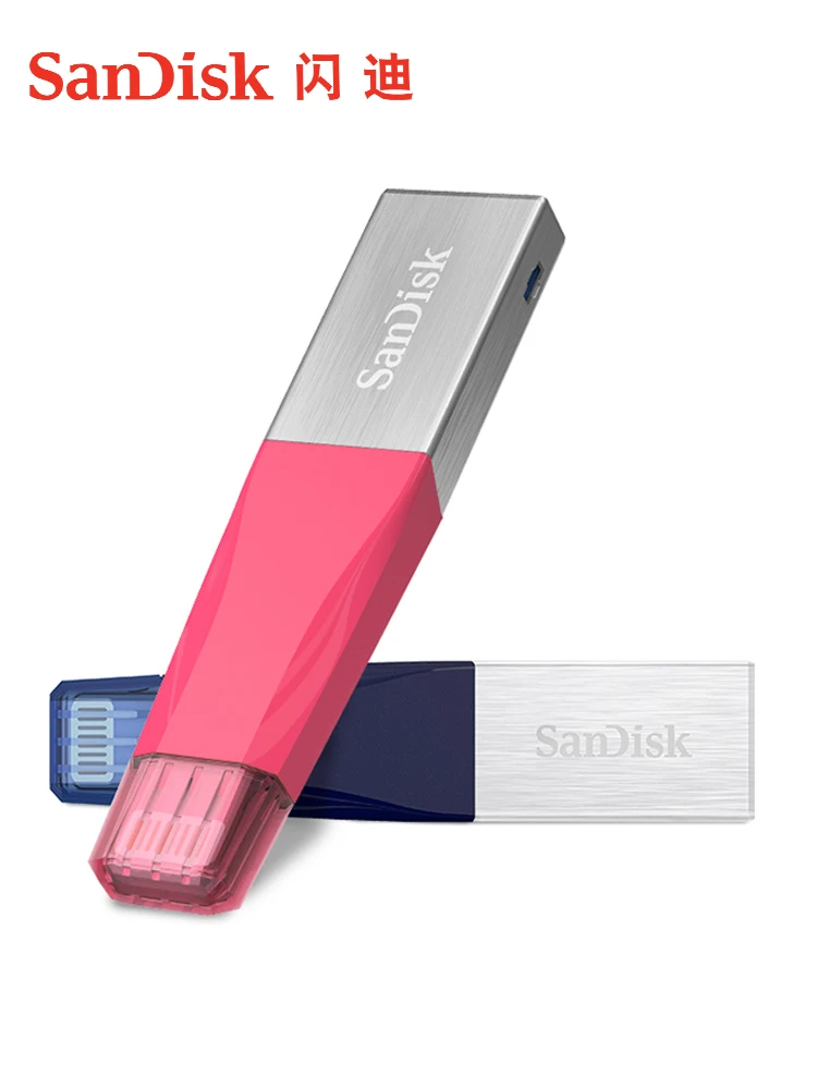 

USB-флеш-накопитель SanDisk iXPand OTG с разъемом Lightning, USB 3,0, 64 ГБ, 128 ГБ, 256 ГБ, флэш-накопители MFi для iPhone и iPad