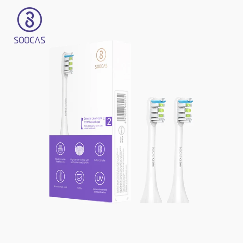 

Soocas X3 X3U X1 V1 V2 X5 sonic toothbrush nozzle heads original SOOCARE X3 X1 X5 Electric Replacement Tooth brush Head IPX7