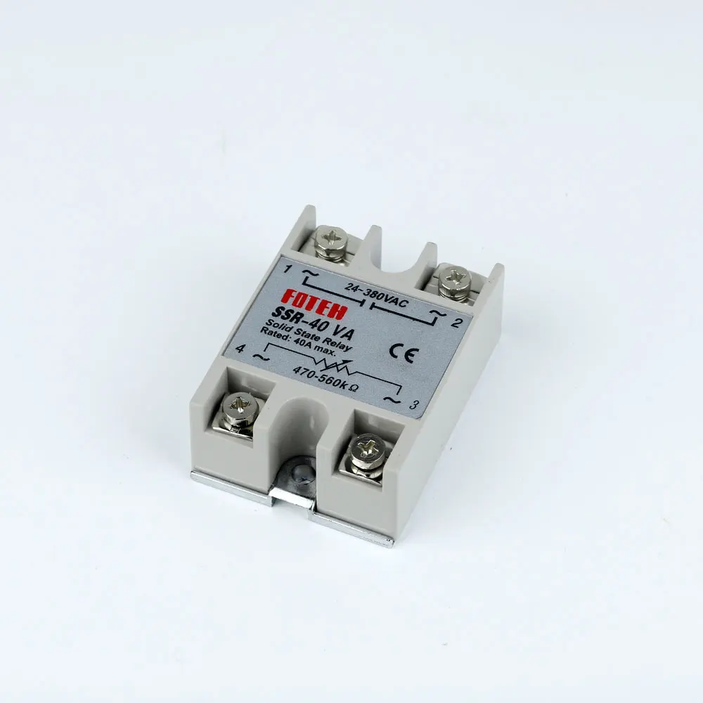 10 pcs SSR-40VA FOTEK Single-Phase Solid State Relay Voltage Regulator 40A SSR40VA
10 pcs SSR-40VA FOTEK Single-Phase Solid State Relay Voltage Regulator 40A SSR40VA