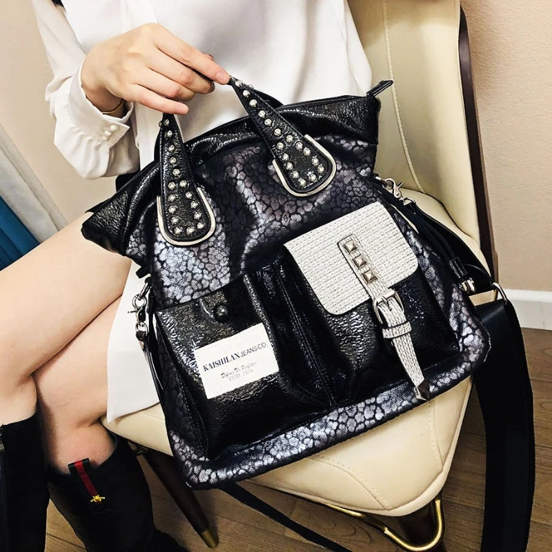 Fashion Rivet Shoulder Bags Female New Fashion All-Match Large-Capacity Handbag Tote Bag High Quality Messenger Sac A Main
Fashion Rivet Shoulder Bags Female New Fashion All-Match Large-Capacity Handbag Tote Bag High Quality Messenger Sac A Main
