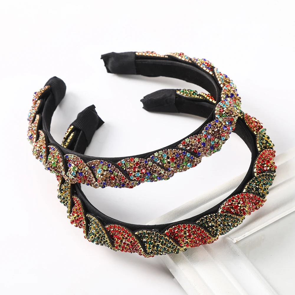 Haimeikang Twist Braided Headbands Hair Band Rhinestone Luxurious Headwear Bezel Hairbands New Fashion Women Hair Accessories
Haimeikang Twist Braided Headbands Hair Band Rhinestone Luxurious Headwear Bezel Hairbands New Fashion Women Hair Accessories