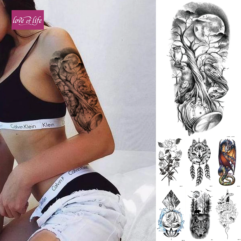Waterproof Temporary Tattoo Sticker Tree Flowers Flash Tattoos Snake Dragon Body Art Arm Fake Tatoo Women Men
Waterproof Temporary Tattoo Sticker Tree Flowers Flash Tattoos Snake Dragon Body Art Arm Fake Tatoo Women Men