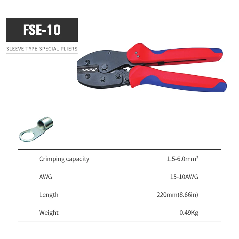 KWANYIK New Non-insulation Terminal Crimping Tools Mini European Style Electrical Ratcheting Pliers Set FSE-10 FSE-101 FSE-1016
KWANYIK New Non-insulation Terminal Crimping Tools Mini European Style Electrical Ratcheting Pliers Set FSE-10 FSE-101 FSE-1016