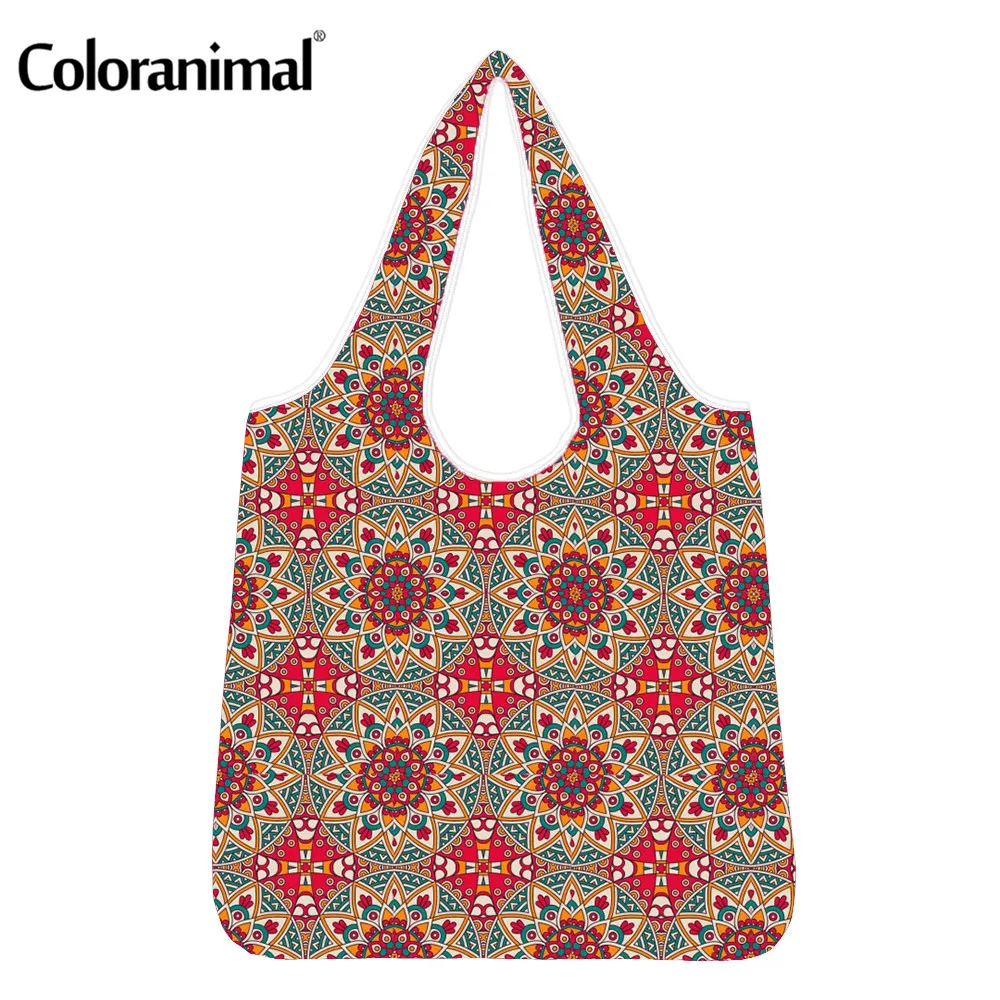 Coloranimal Pretty Bohemia Flower Print Ladies Shopping Bags Protable Large Eco-Friendly Bags Shopper Bags Women Grocery Bags
Coloranimal Pretty Bohemia Flower Print Ladies Shopping Bags Protable Large Eco-Friendly Bags Shopper Bags Women Grocery Bags