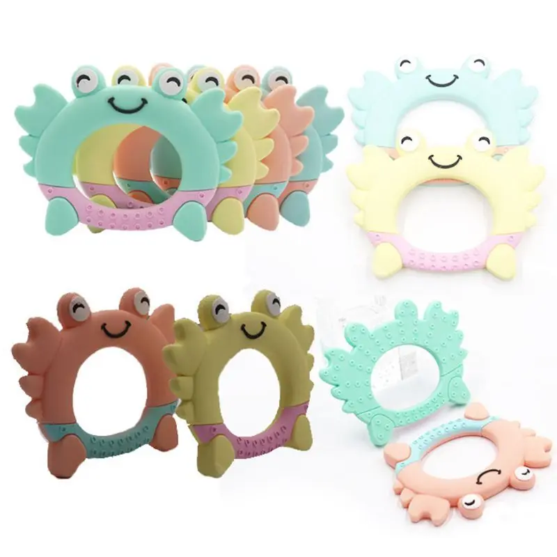 Cute Cartoon beautiful and generous Crab Teether Silicone Molar Stick Baby Infant Teething Soother Toys
Cute Cartoon beautiful and generous Crab Teether Silicone Molar Stick Baby Infant Teething Soother Toys
