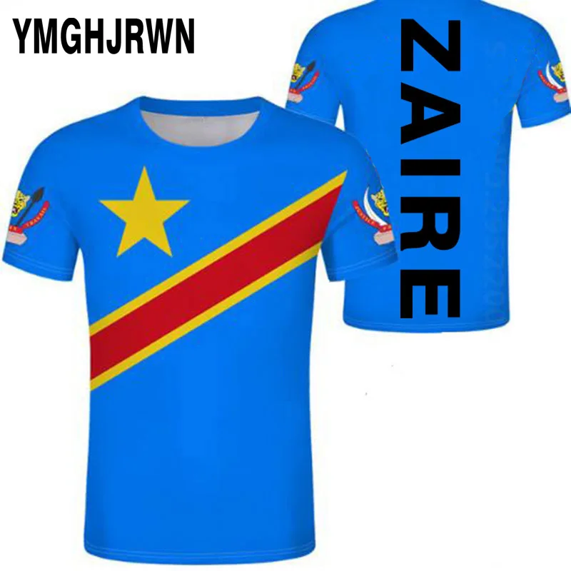 ZAIRE t shirt male youth student custom made name number t-shirt nation flag text print photo casual clothes
ZAIRE t shirt male youth student custom made name number t-shirt nation flag text print photo casual clothes