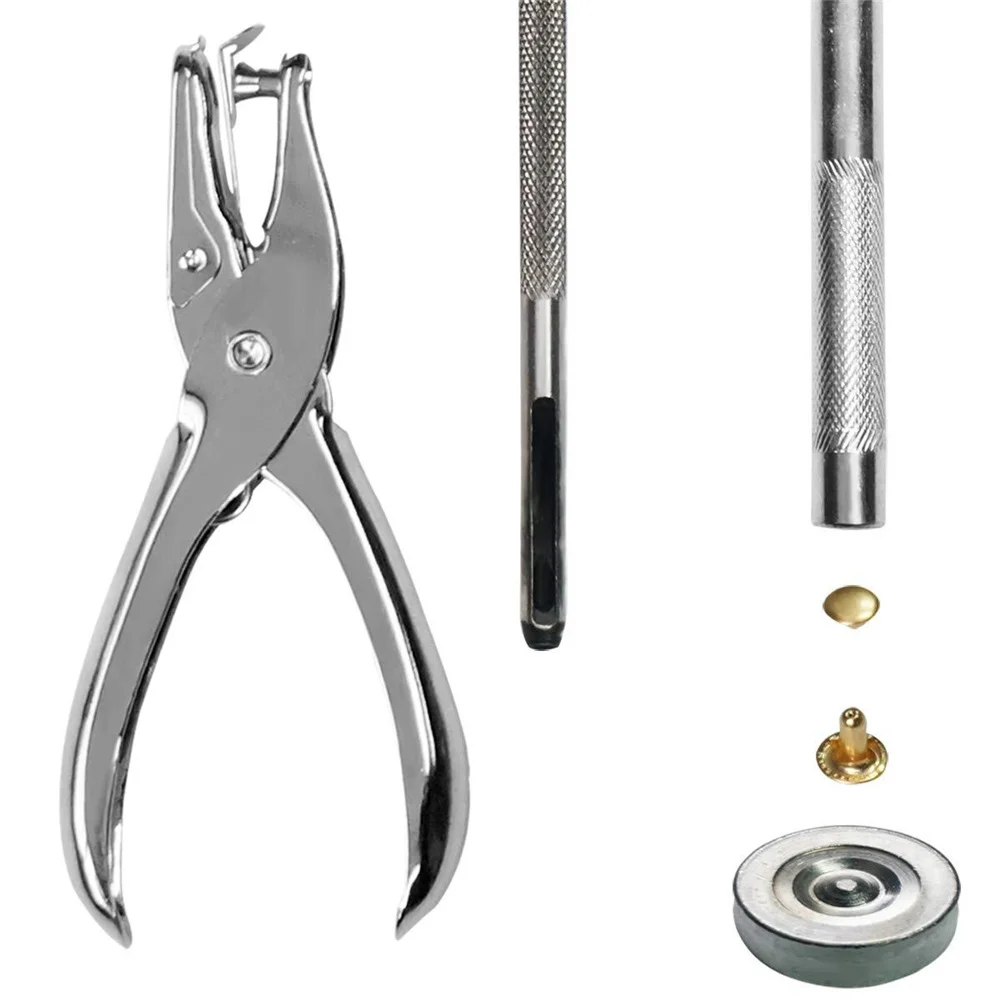 3 Sizes Leather Rivets Double Cap Rivet Tubular Metal Studs With 4 Fixing Set Diy Leather Craft Bag Belt Clothing Fixing Tools
3 Sizes Leather Rivets Double Cap Rivet Tubular Metal Studs With 4 Fixing Set Diy Leather Craft Bag Belt Clothing Fixing Tools