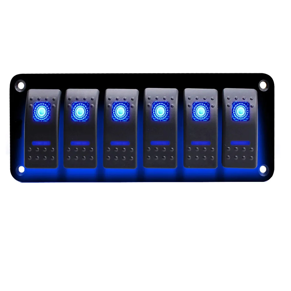 6 Gang LED light 12V Auto Rocker Switch For Car Truck Caravan RV Marine Boat Yacht Circuit Breaker
6 Gang LED light 12V Auto Rocker Switch For Car Truck Caravan RV Marine Boat Yacht Circuit Breaker