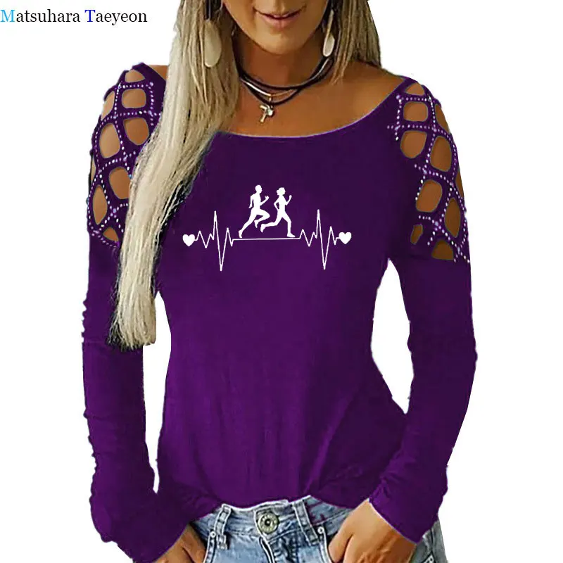 Funny Running Family Heartbeat Lifeline T Shirt Women Autumn Long Sleeve T-shirt Casual Streetwear Cotton Femme T-shirts Tee Top
Funny Running Family Heartbeat Lifeline T Shirt Women Autumn Long Sleeve T-shirt Casual Streetwear Cotton Femme T-shirts Tee Top