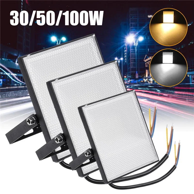 AC165-265V LED Flood Light 30W 50W 100W LED Spotlight Refletor Wall Outdoor Lighting Waterproof IP65 Floodlight Warm Cold White
AC165-265V LED Flood Light 30W 50W 100W LED Spotlight Refletor Wall Outdoor Lighting Waterproof IP65 Floodlight Warm Cold White