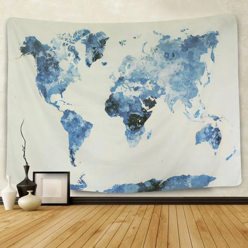 Blue and White World Map Tapestry Wall Hanging Dorm Decor Hippy Hippie Psychedelic Decorative Wall Tapestry Large Beach Towel
Blue and White World Map Tapestry Wall Hanging Dorm Decor Hippy Hippie Psychedelic Decorative Wall Tapestry Large Beach Towel