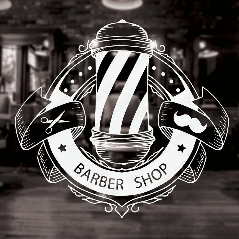 Barber Shop Sign Logo Wall Window Decal Sticker Removable Self Adhesive Modern Decoration Haircuts Stickers Mural LW652
Barber Shop Sign Logo Wall Window Decal Sticker Removable Self Adhesive Modern Decoration Haircuts Stickers Mural LW652