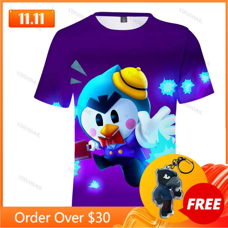 Mecha Crow Shooter Kids T-shirt Shooting Game Spike 3D Shirts Tops Boys Girls MAX Nita Cartoon Tops Teen Clothes
Mecha Crow Shooter Kids T-shirt Shooting Game Spike 3D Shirts Tops Boys Girls MAX Nita Cartoon Tops Teen Clothes