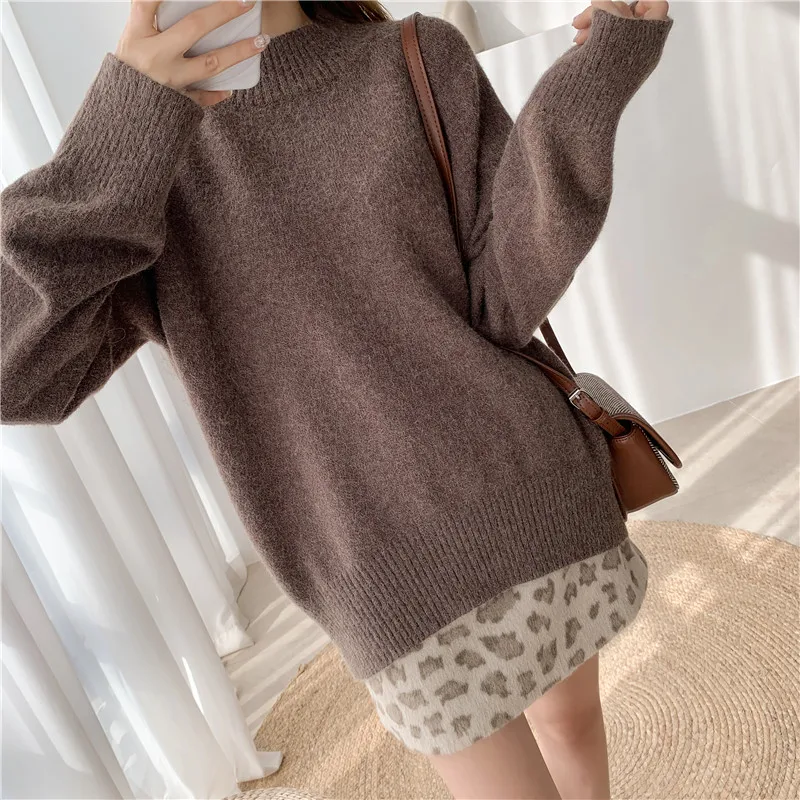 New Casual Thick Autumn Winter O-neck Oversize Sweater Pullover Women Warm Chic Female Loose Knitted Basic Sweaters Pull
New Casual Thick Autumn Winter O-neck Oversize Sweater Pullover Women Warm Chic Female Loose Knitted Basic Sweaters Pull