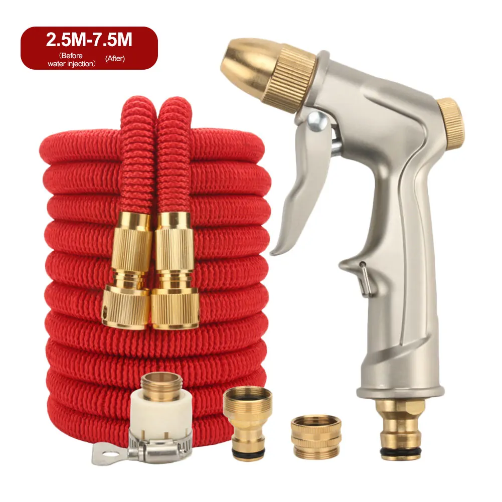 2.5-7.5M Garden Hose Retractable Water Hose Set with High Pressure Nozzle Water Gun Head for Garden Watering Flowers Car Wash
2.5-7.5M Garden Hose Retractable Water Hose Set with High Pressure Nozzle Water Gun Head for Garden Watering Flowers Car Wash