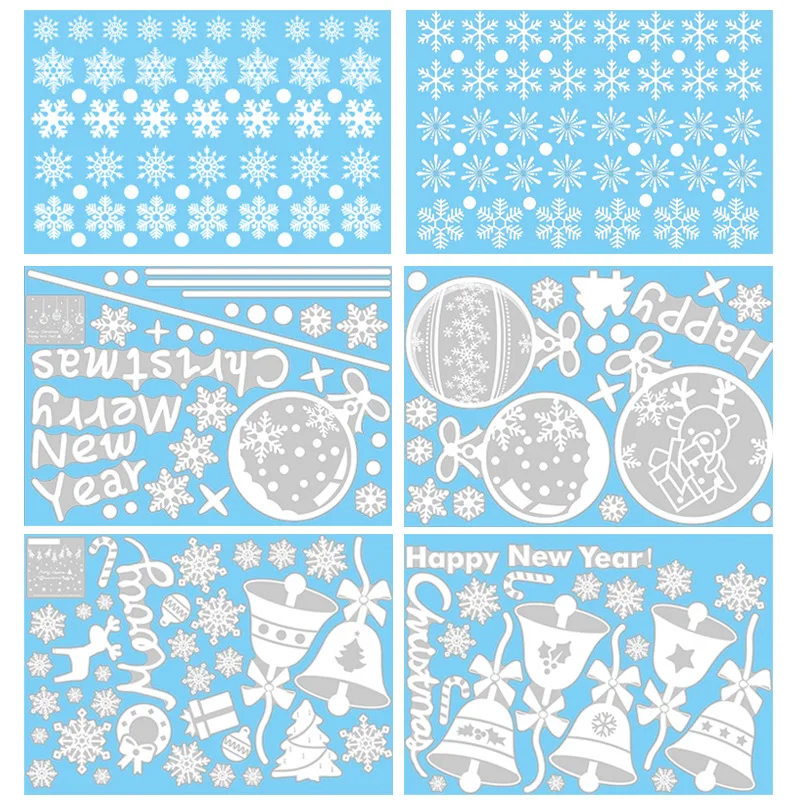 Two Pieces Christmas Stickers Static Snowflake Bell Glass Showcase Decorations Removable Window Flower Sealing Wall Stickers
Two Pieces Christmas Stickers Static Snowflake Bell Glass Showcase Decorations Removable Window Flower Sealing Wall Stickers