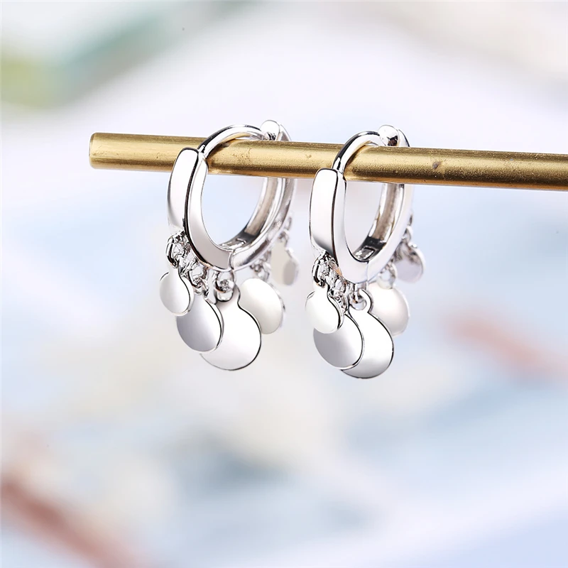Женские серьги из серебра 925 пробы с круглыми кисточками|Серьги-кольца| |