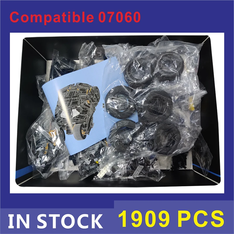 1909PCS Super Fighter Heroes Tumbler Dark Knight Black Armored Vehicle 07060 Model Building Blocks Toy Gift 87041
1909PCS Super Fighter Heroes Tumbler Dark Knight Black Armored Vehicle 07060 Model Building Blocks Toy Gift 87041