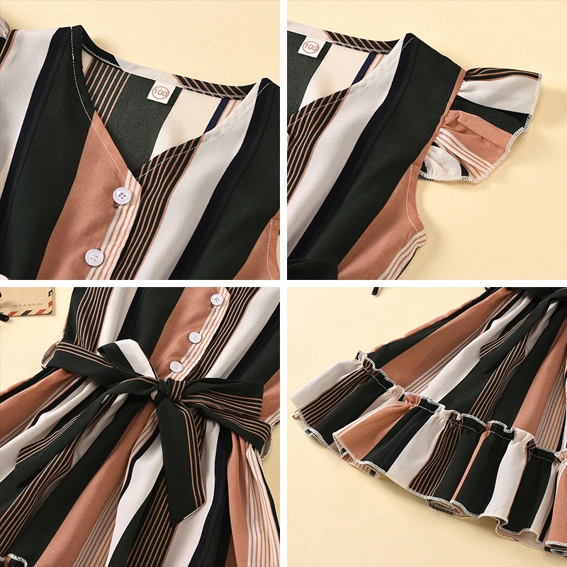 2021 casual girls summer clothes striped dress sleeveless dress kids bow tie belt clothing apparel ruffled princess dress
2021 casual girls summer clothes striped dress sleeveless dress kids bow tie belt clothing apparel ruffled princess dress