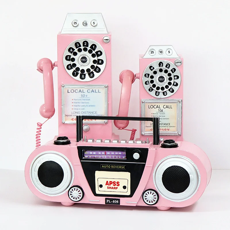 Pink telephone wall pendant radio model ornament net red shop decoration shop dress window display
Pink telephone wall pendant radio model ornament net red shop decoration shop dress window display