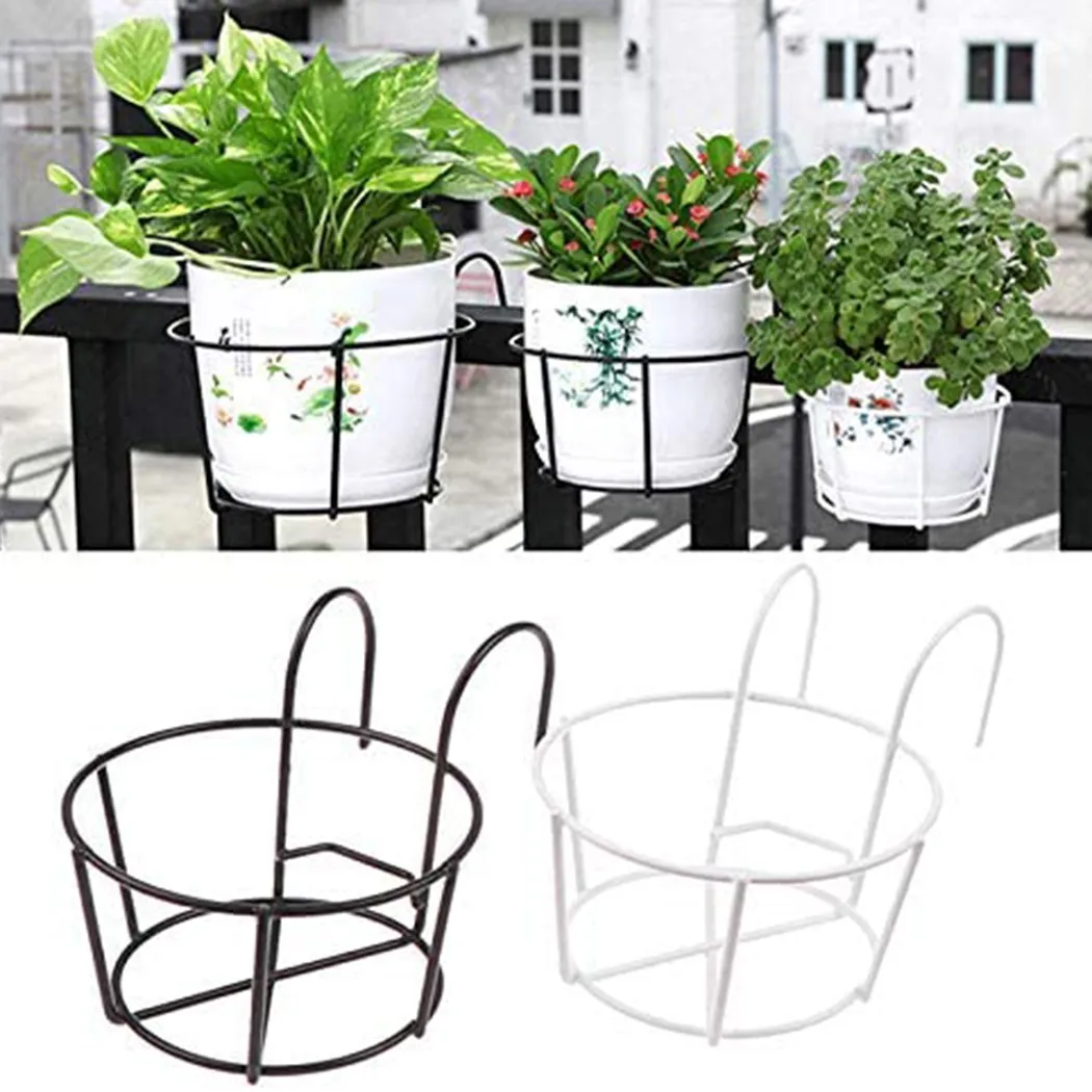 1Pc Garden Hanging Plant Iron Racks Balcony Round Black/White Flower Pot Frame Railing Fence Home Decor Garden Supplies
1Pc Garden Hanging Plant Iron Racks Balcony Round Black/White Flower Pot Frame Railing Fence Home Decor Garden Supplies