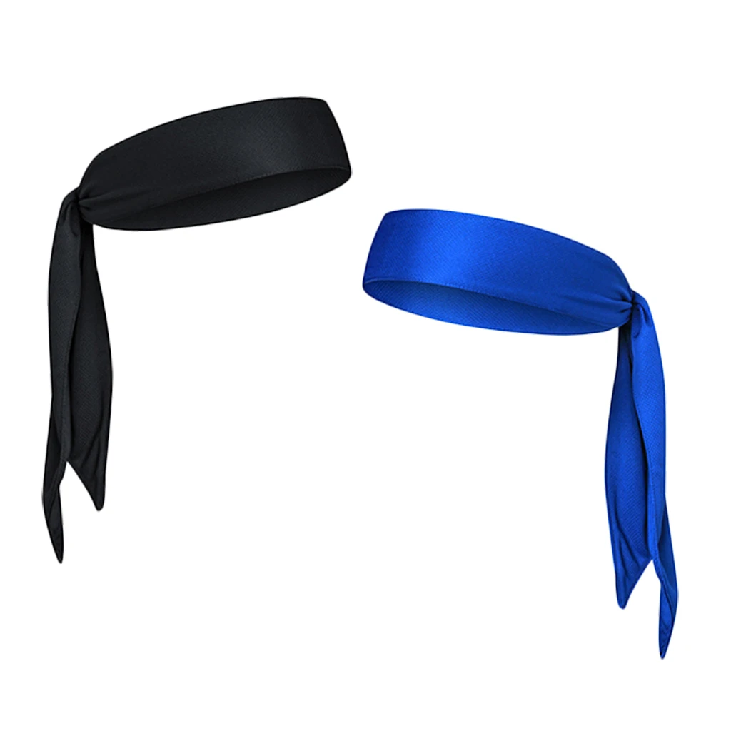 2pcs Sports Head Tie Headband Sweat Hair Band for Basketball Tennis Yogo |