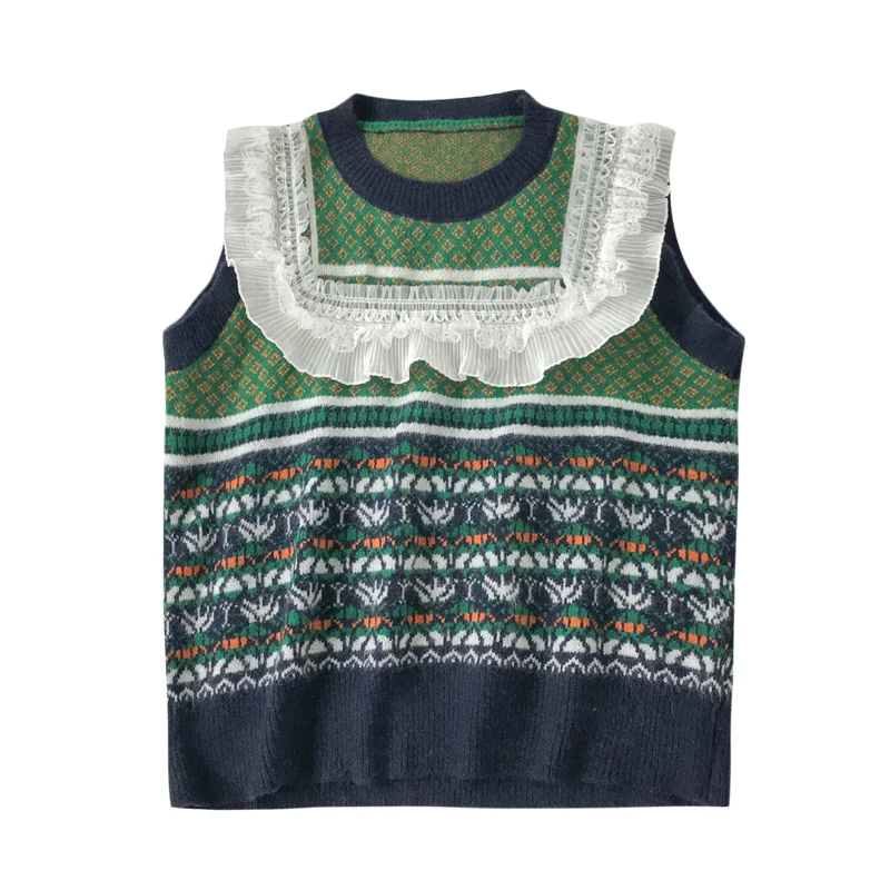 New Women Winter Vest stitching knitted vest round neck sweater college style pullover vest sweater veste winter fashion vests
New Women Winter Vest stitching knitted vest round neck sweater college style pullover vest sweater veste winter fashion vests